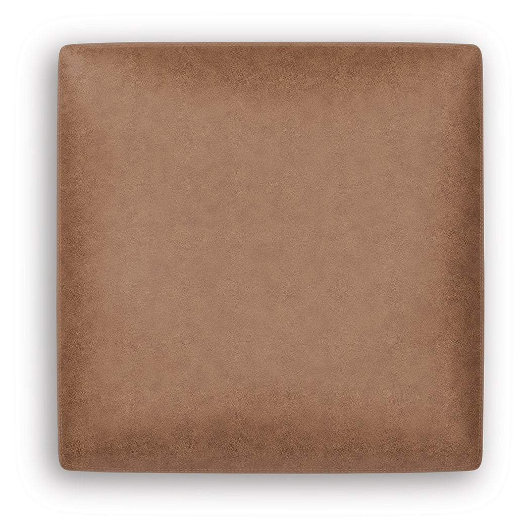 WillowBend Caramel Oversized Accent Ottoman- Viva Furn