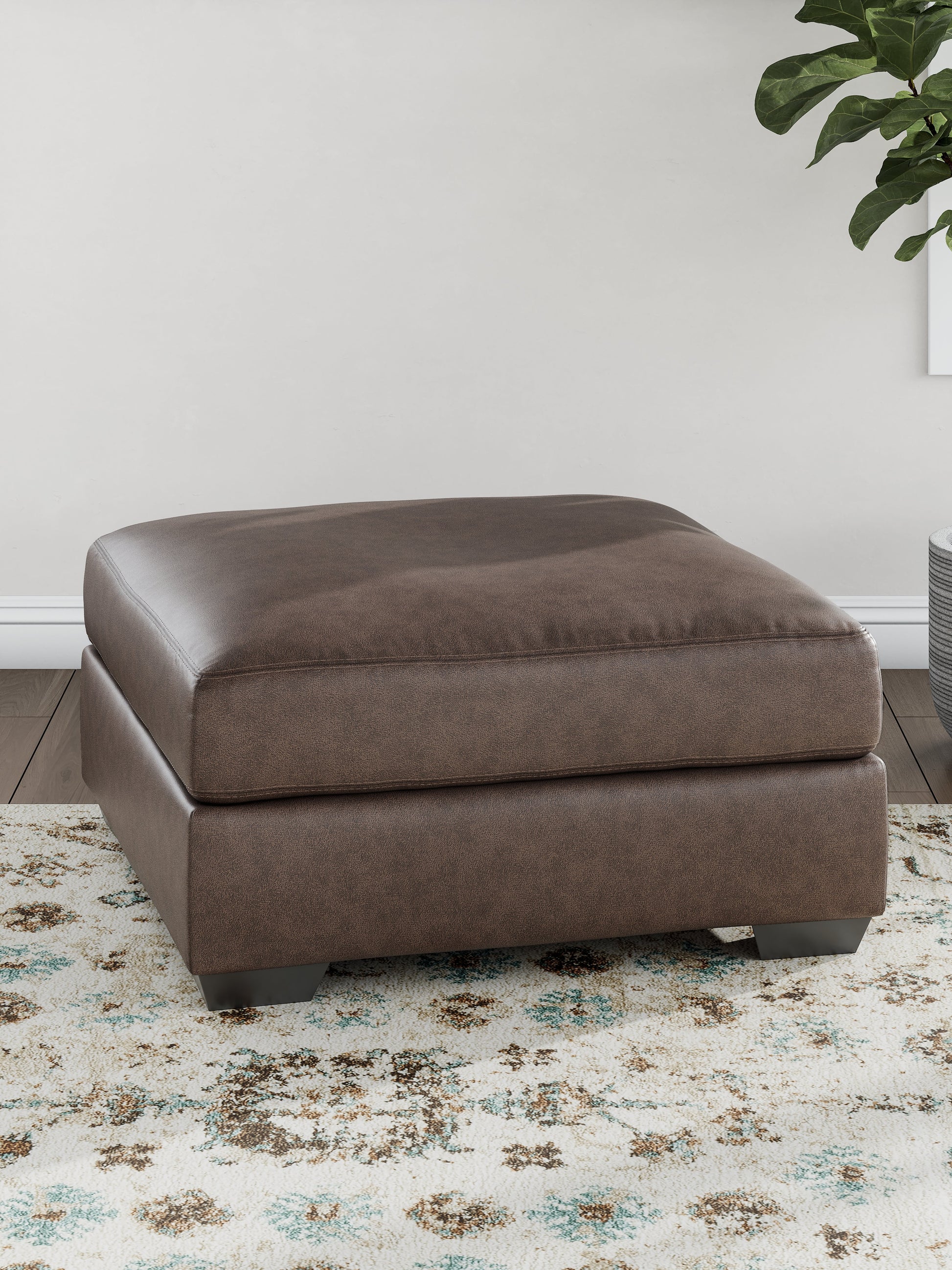 WillowBend Umber Oversized Accent Ottoman- Viva Furn