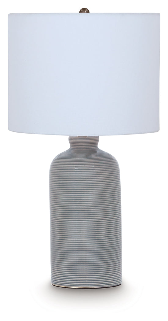 Wimlow Gray Blue Table Lamp- Viva Furn