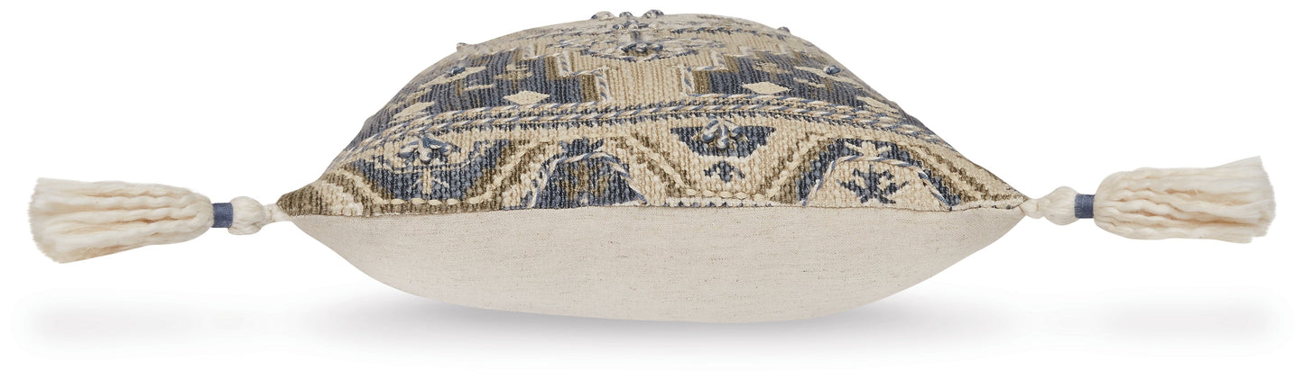 Winbury Blue/Tan/White Pillow- Viva Furn