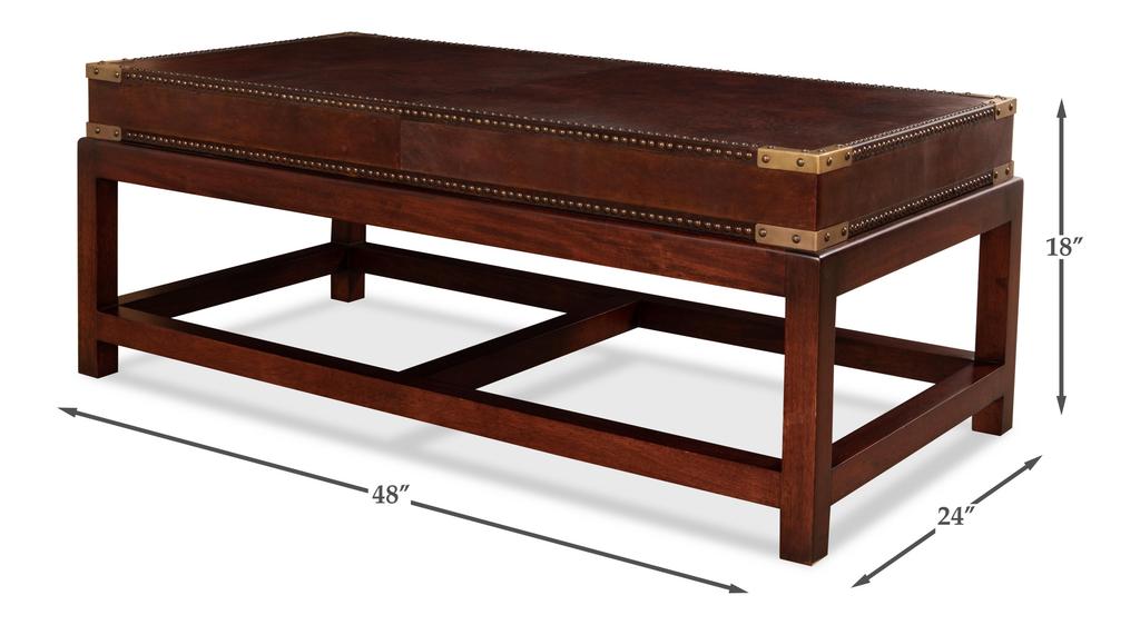 Winchester Brown Coffee Table - Ornate Home