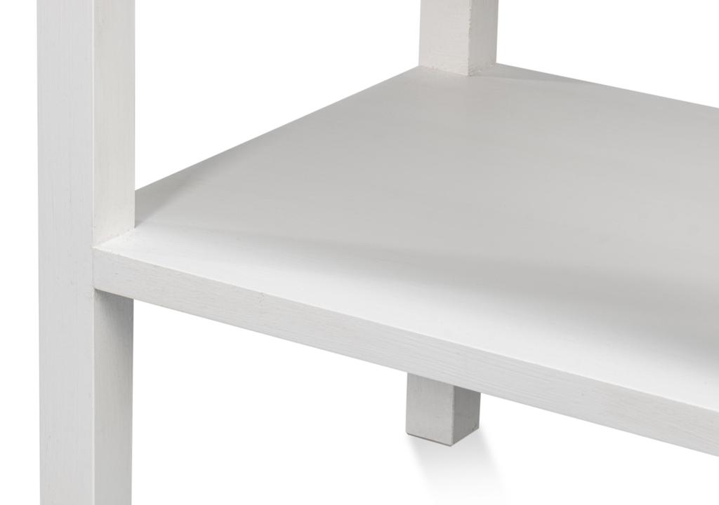 Windy White Single Drawer Side Table - Ornate Home
