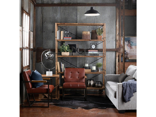 Winslow Brown/Black Rectangular Bookshelf - Ornate Home