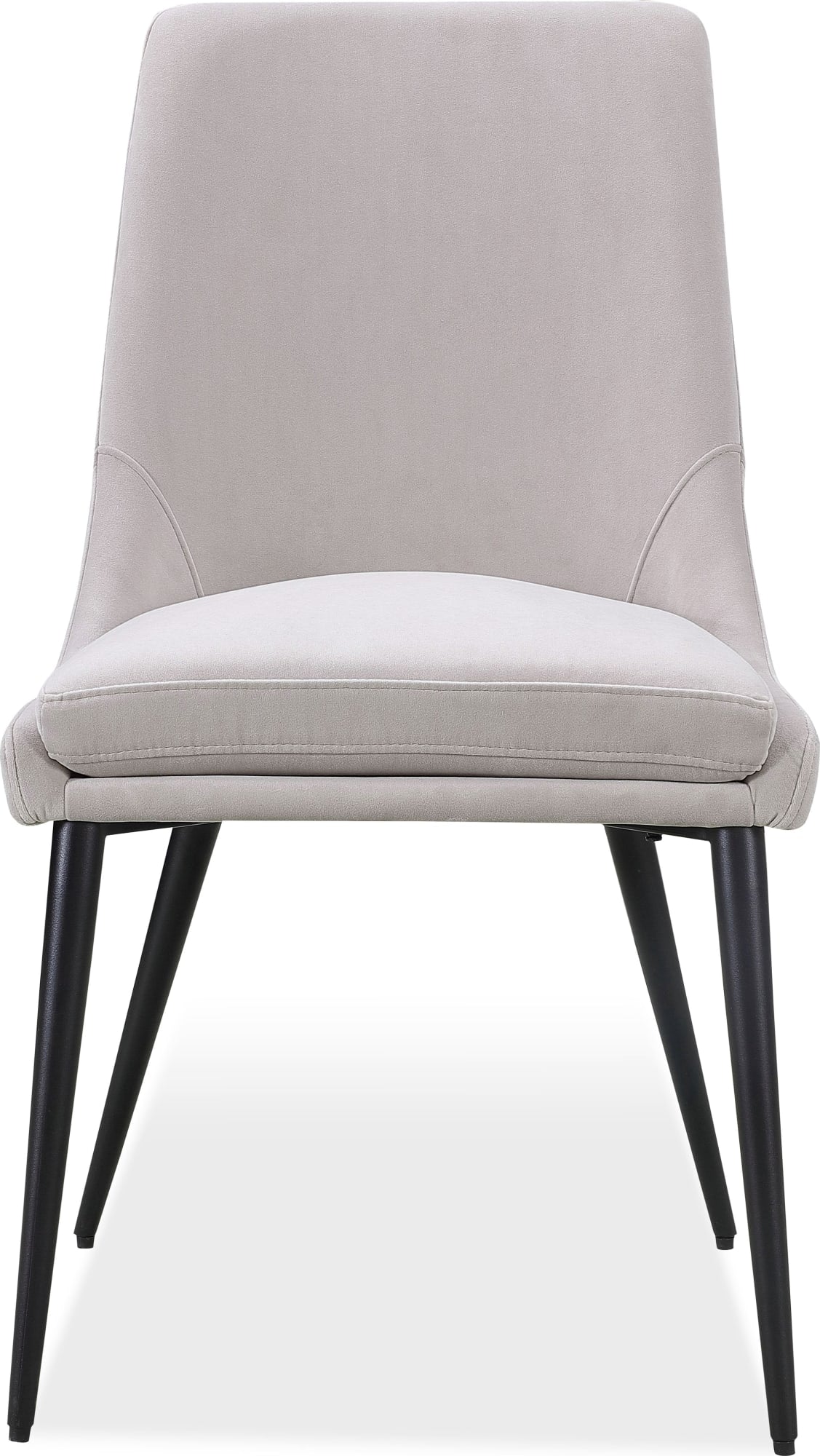 Winston Ash Grey/Black Upholstered Metal Leg Dining Chair (Set of 2) - Ornate Home