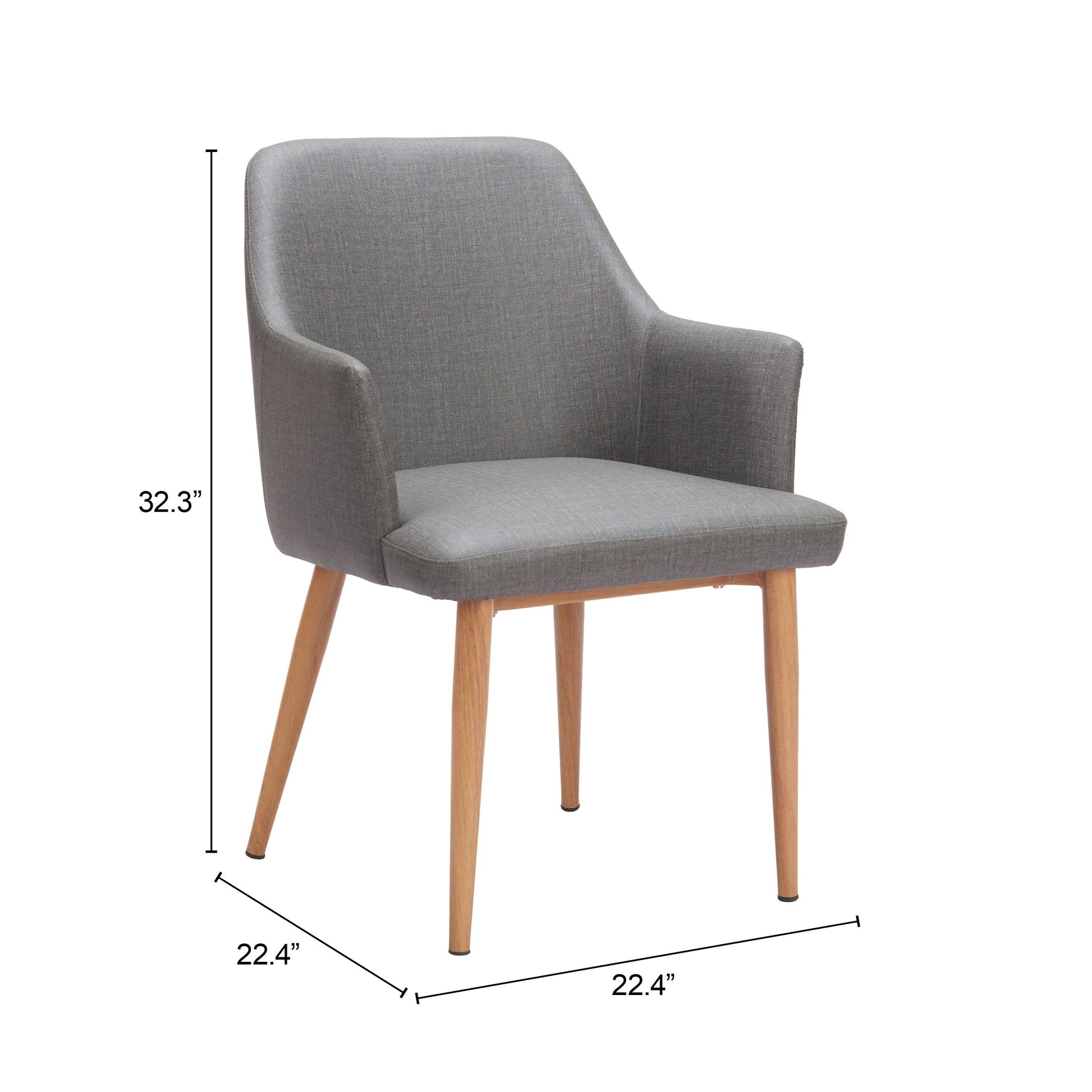 Wisom Gray Dining Chair (Set of 2) - Ornate Home