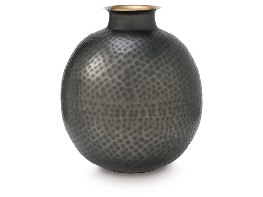 Woody Pewter/Gold Vase- Viva Furn