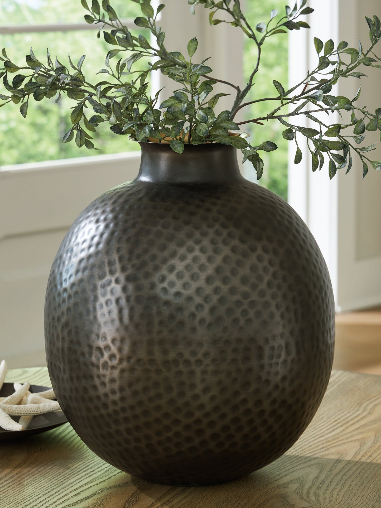 Woody Pewter/Gold Vase- Viva Furn