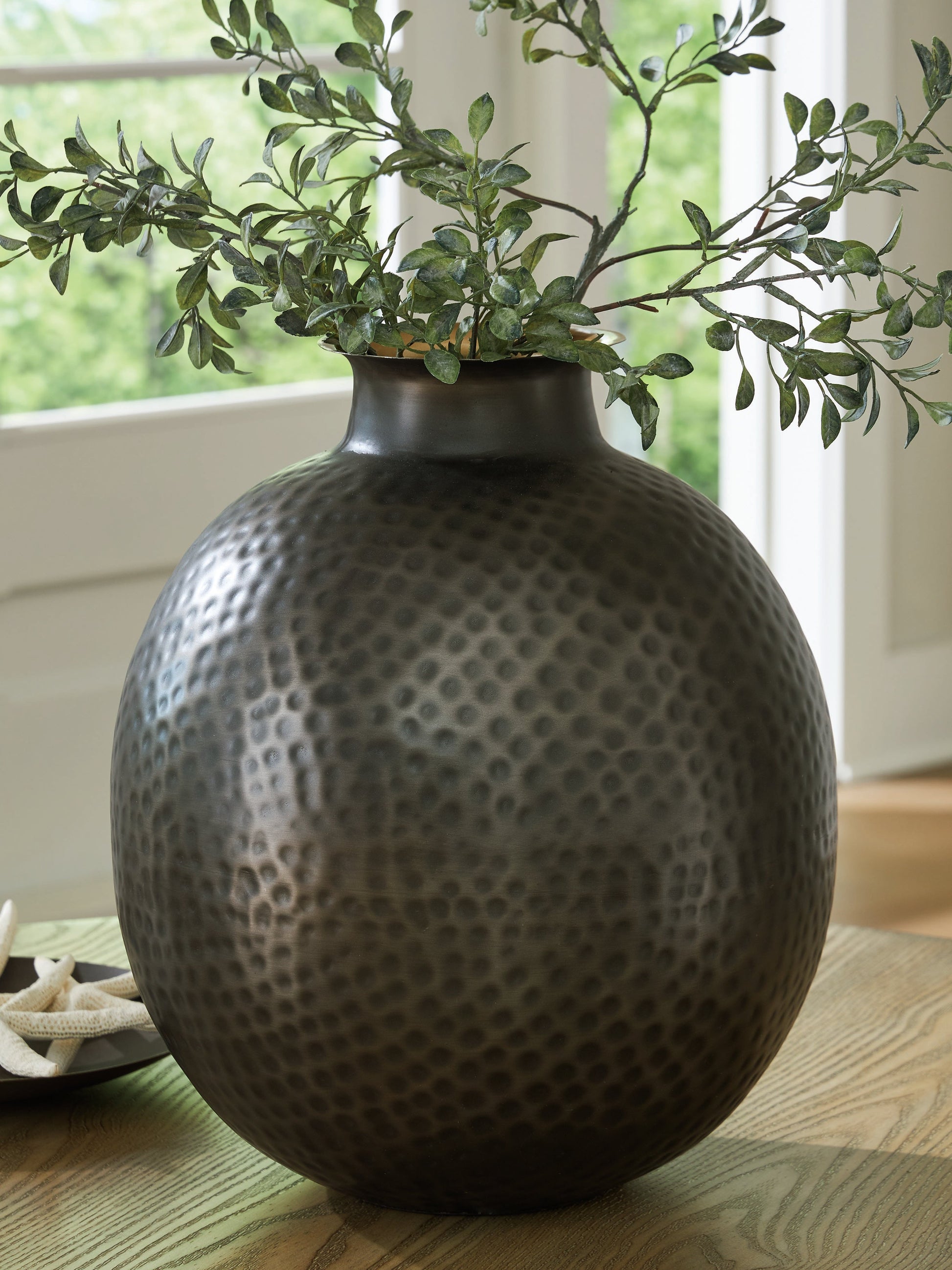 Woody Pewter/Gold Vase- Viva Furn