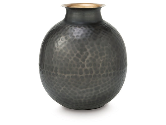 Woody Pewter/Gold Vase- Viva Furn