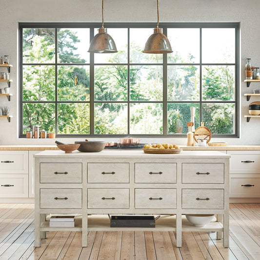 Workstation Creamwood Cabinet - Ornate Home