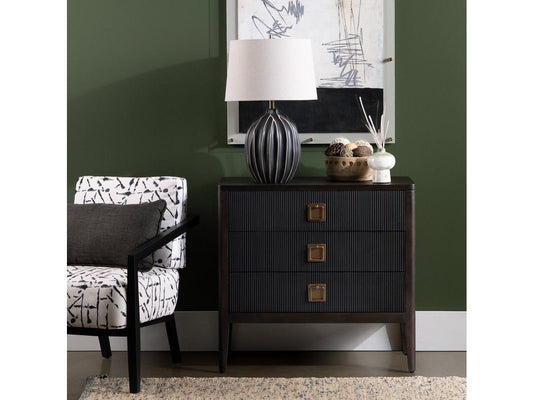 Worthington Brown/Black Three-Drawer Chest - Ornate Home