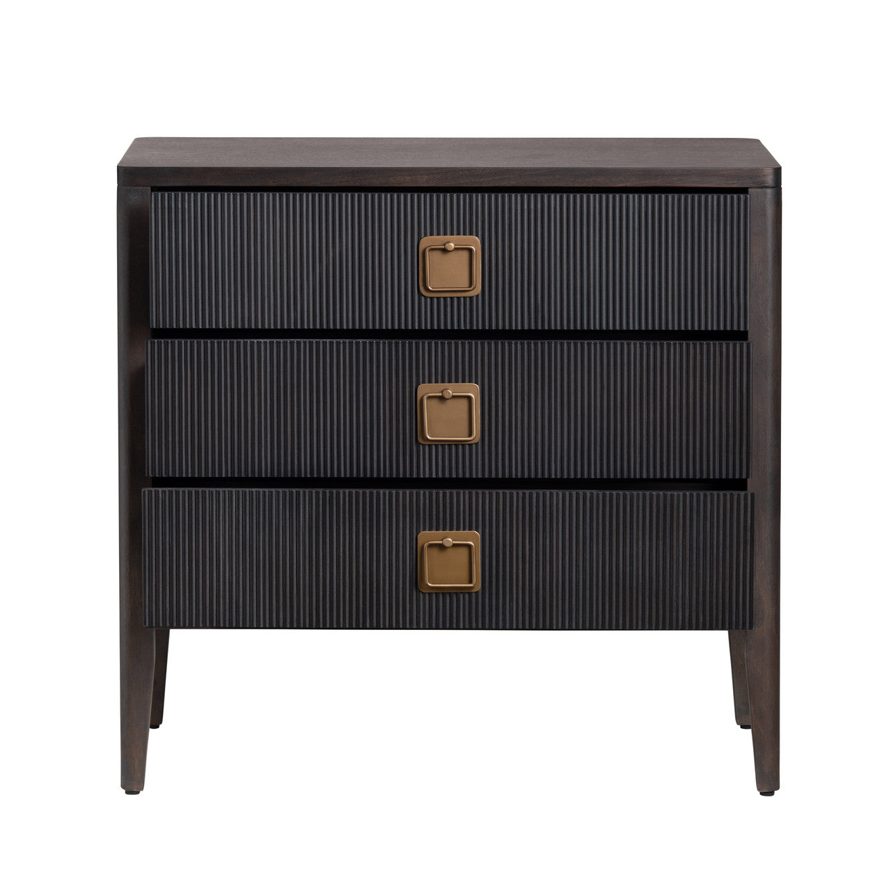 Worthington Brown/Black Three-Drawer Chest - Ornate Home