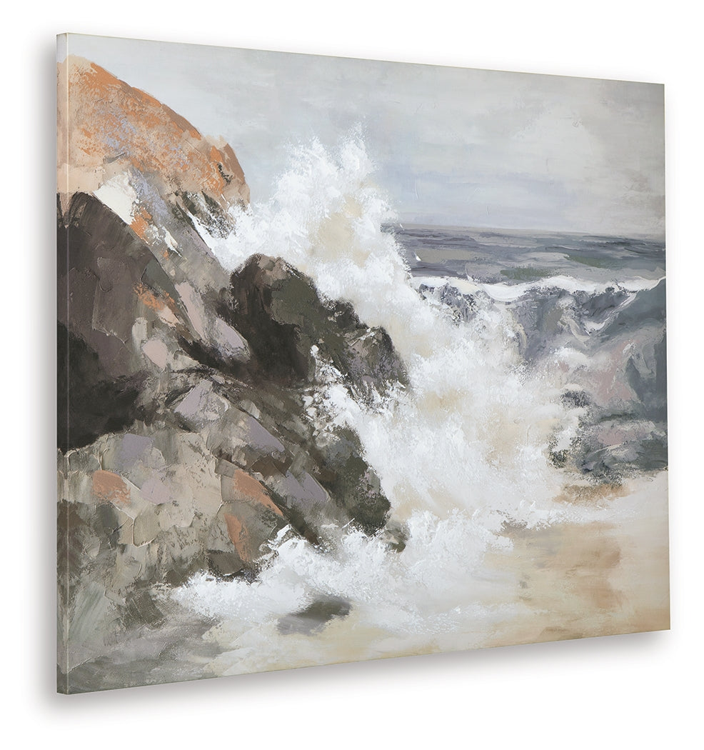 Worthner Tan/Gray/White Wall Art- Viva Furn
