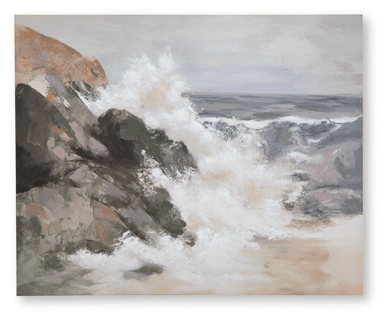 Worthner Tan/Gray/White Wall Art- Viva Furn