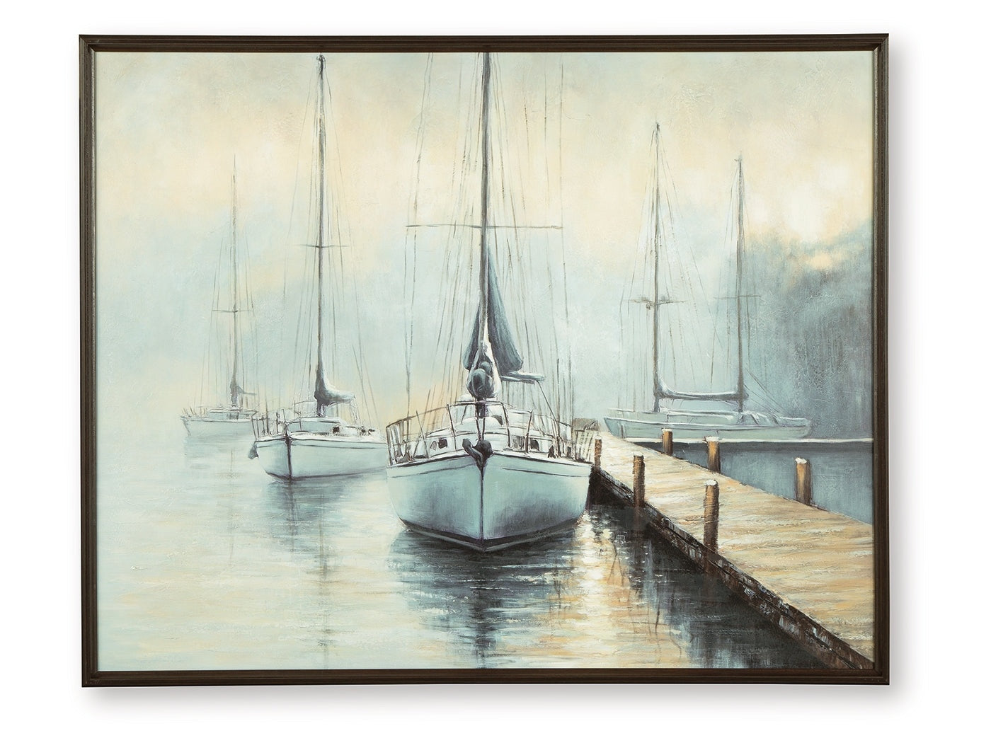 Worthney Blue/White/Brown Wall Art- Viva Furn