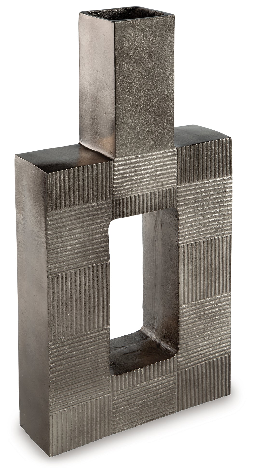 Wrengrove Antique Nickel Finish Vase- Viva Furn