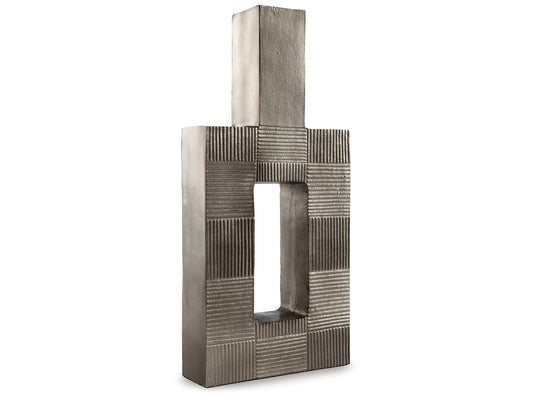 Wrengrove Antique Nickel Finish Vase- Viva Furn