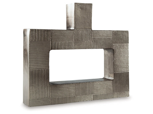 Wrengrove Antique Nickel Finish Vase- Viva Furn