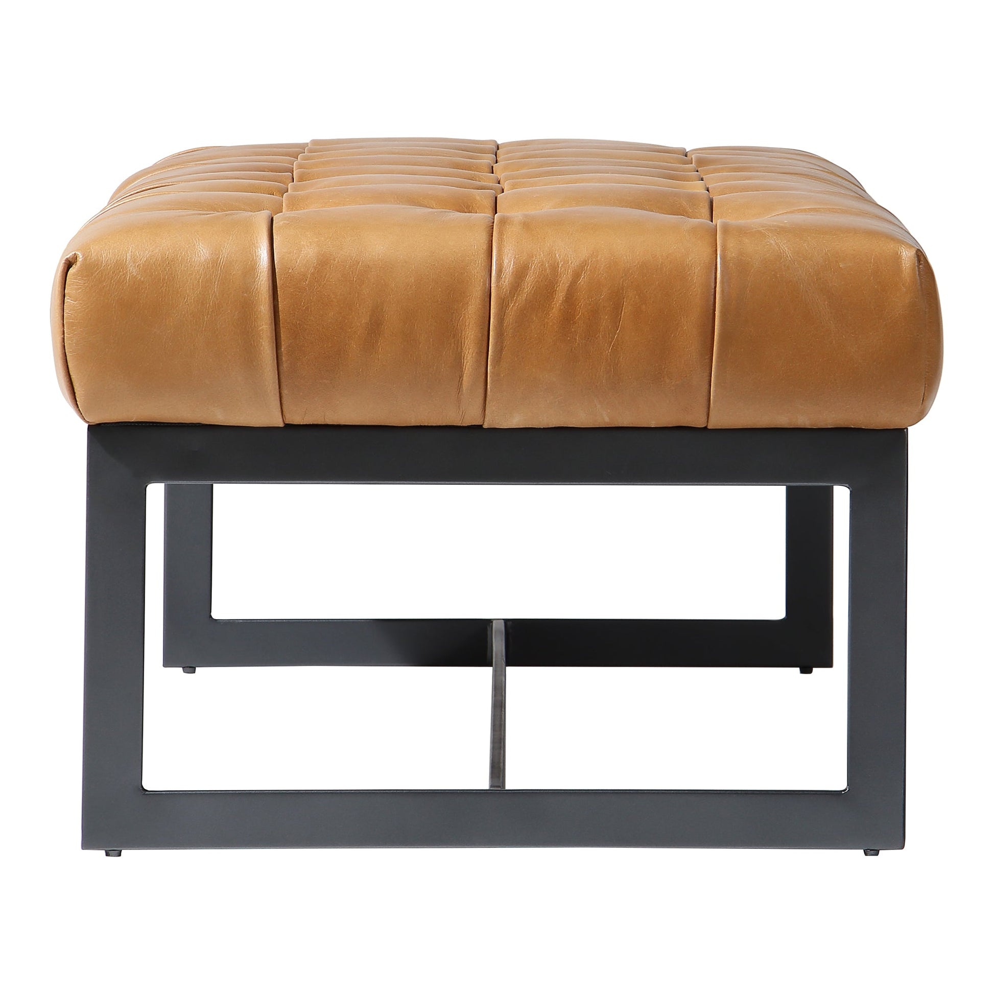 Wyatt Brown Leather Bench - Ornate Home