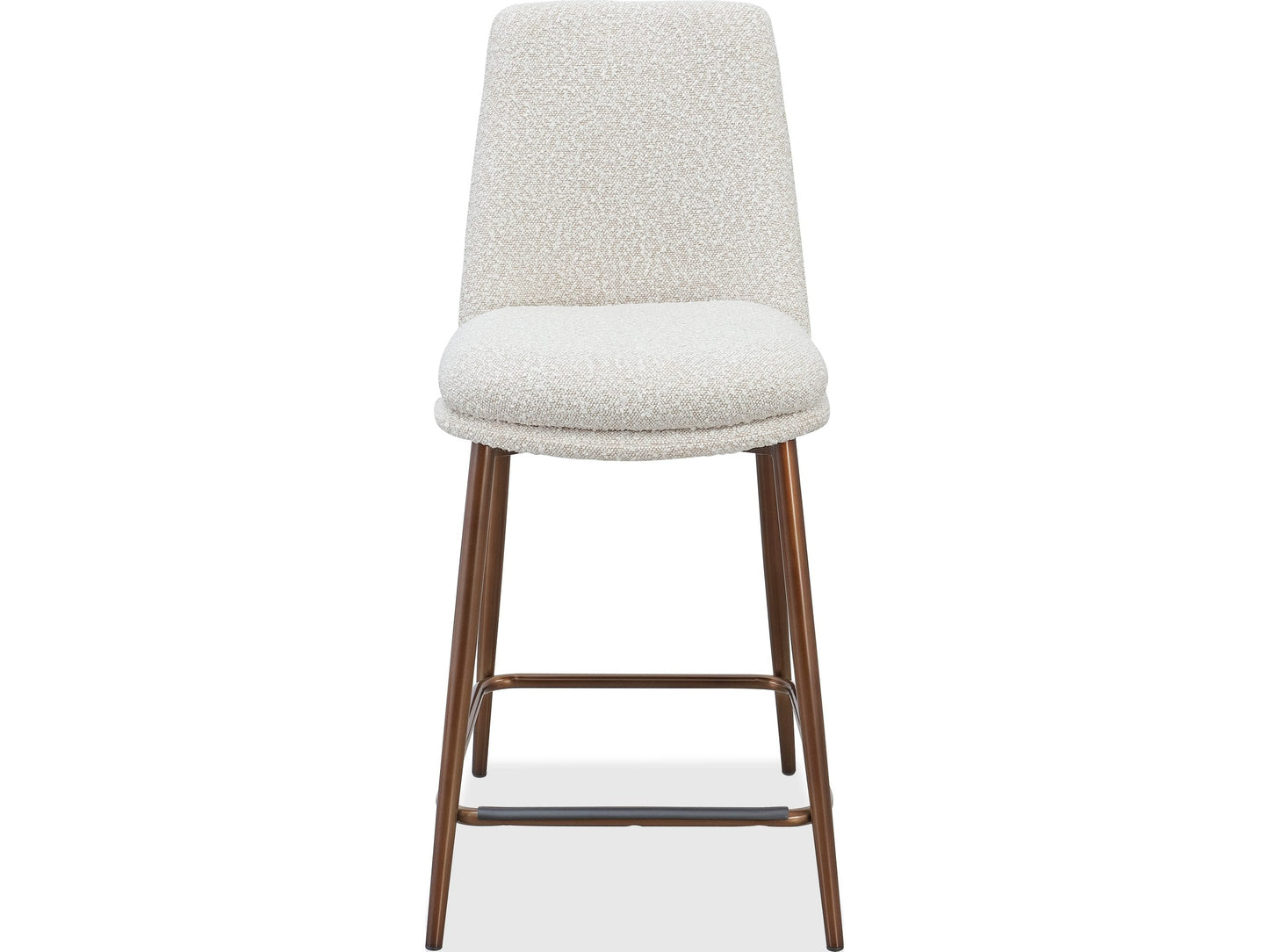 Wyatt Ricotta/Bronze Upholstered Counter Stool (Set of 2) - Ornate Home