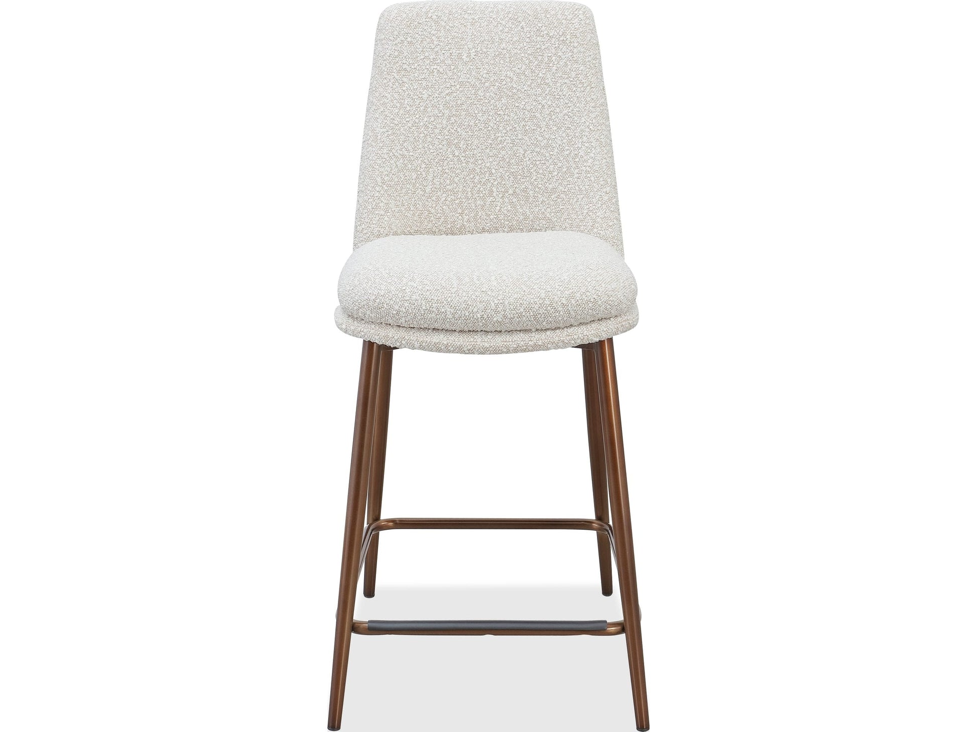 Wyatt Ricotta/Bronze Upholstered Counter Stool (Set of 2) - Ornate Home