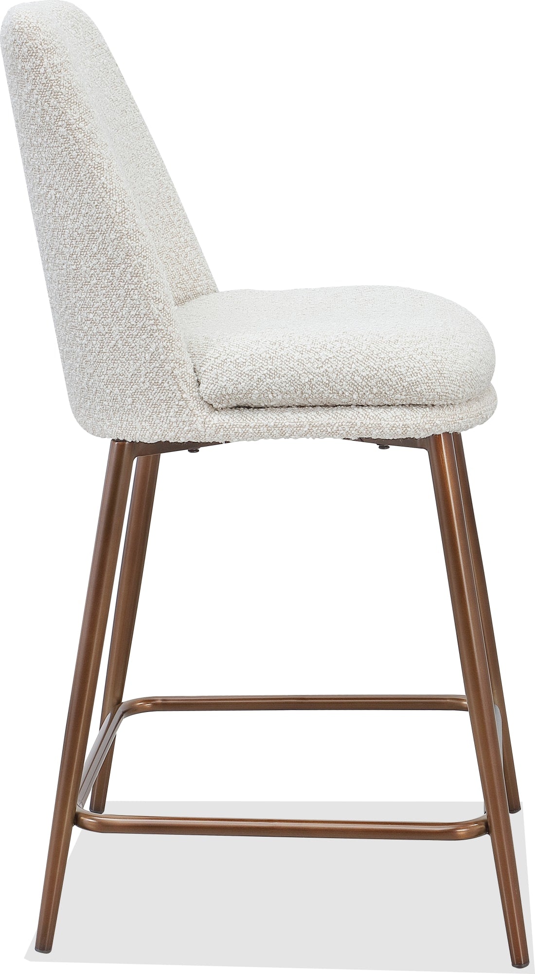Wyatt Ricotta/Bronze Upholstered Counter Stool (Set of 2) - Ornate Home