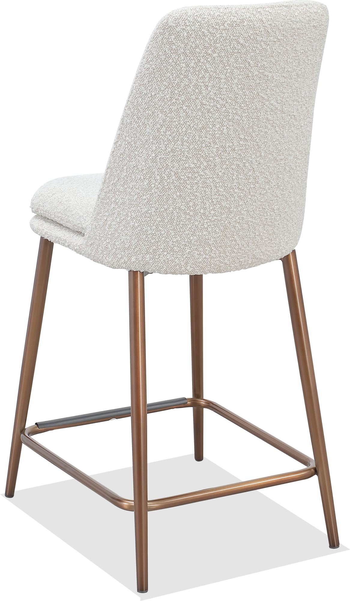 Wyatt Ricotta/Bronze Upholstered Counter Stool (Set of 2) - Ornate Home