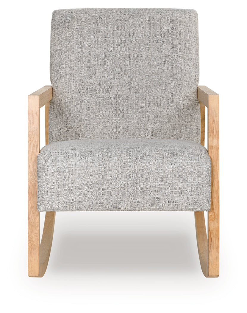 Wychworth Gray/Natural Accent Chair- Viva Furn