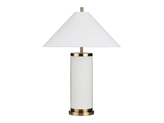 Wyndham White/Gold Table Lamp (Set of 2) - Ornate Home