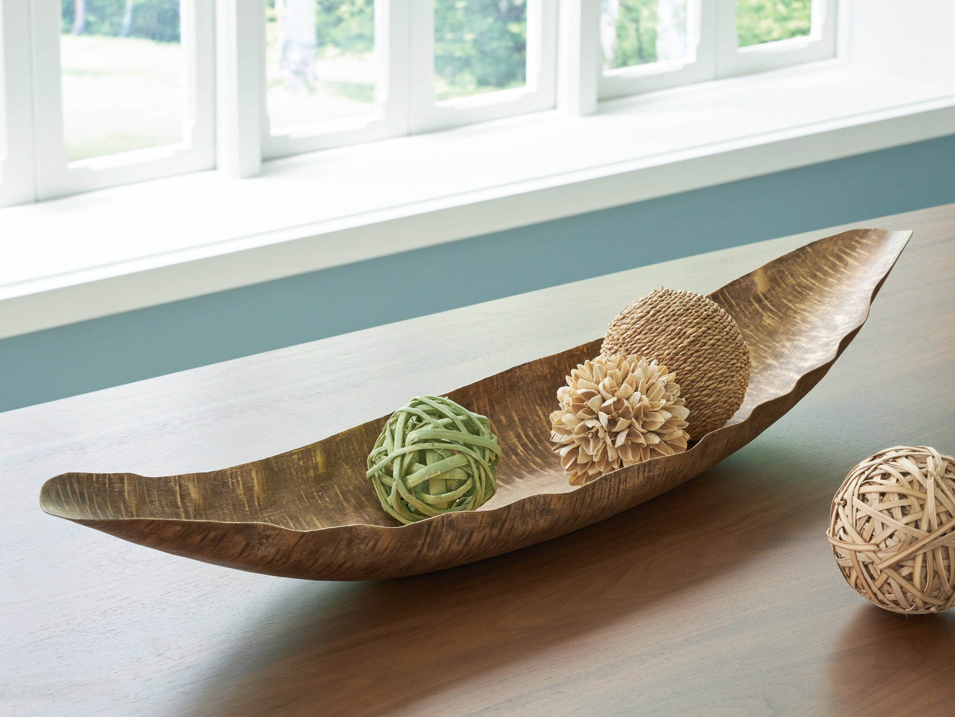 Wystenburg Antique Gold Finish Tray- Viva Furn