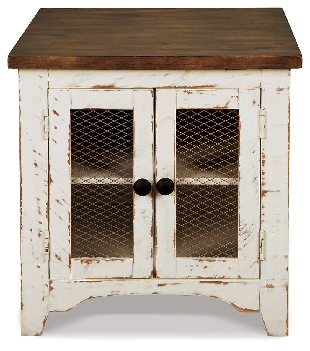 Wystfield White/Brown Coffee Table and 2 End Tables- Viva Furn