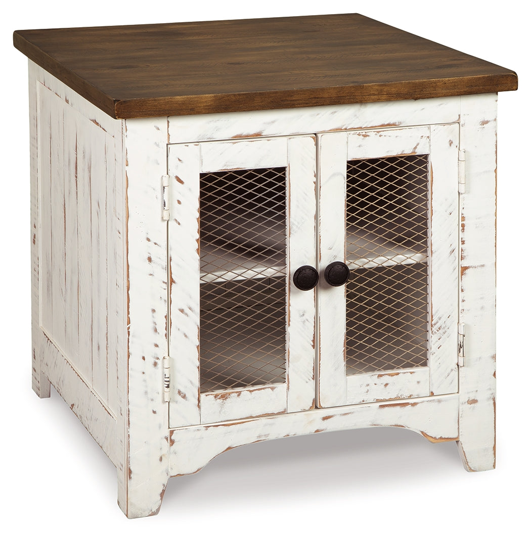 Wystfield White/Brown Coffee Table and 2 End Tables- Viva Furn