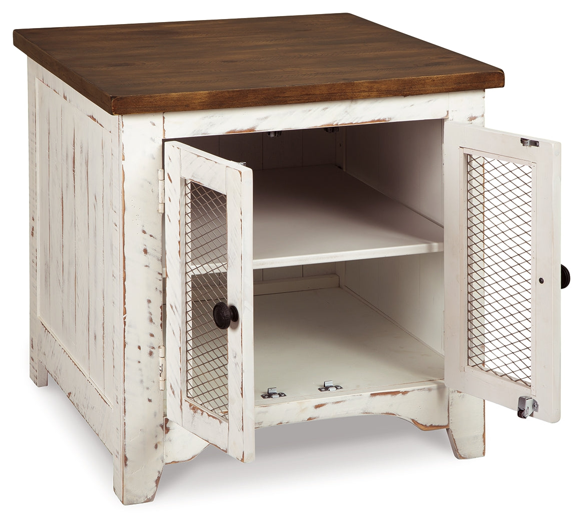 Wystfield White/Brown Coffee Table and 2 End Tables- Viva Furn