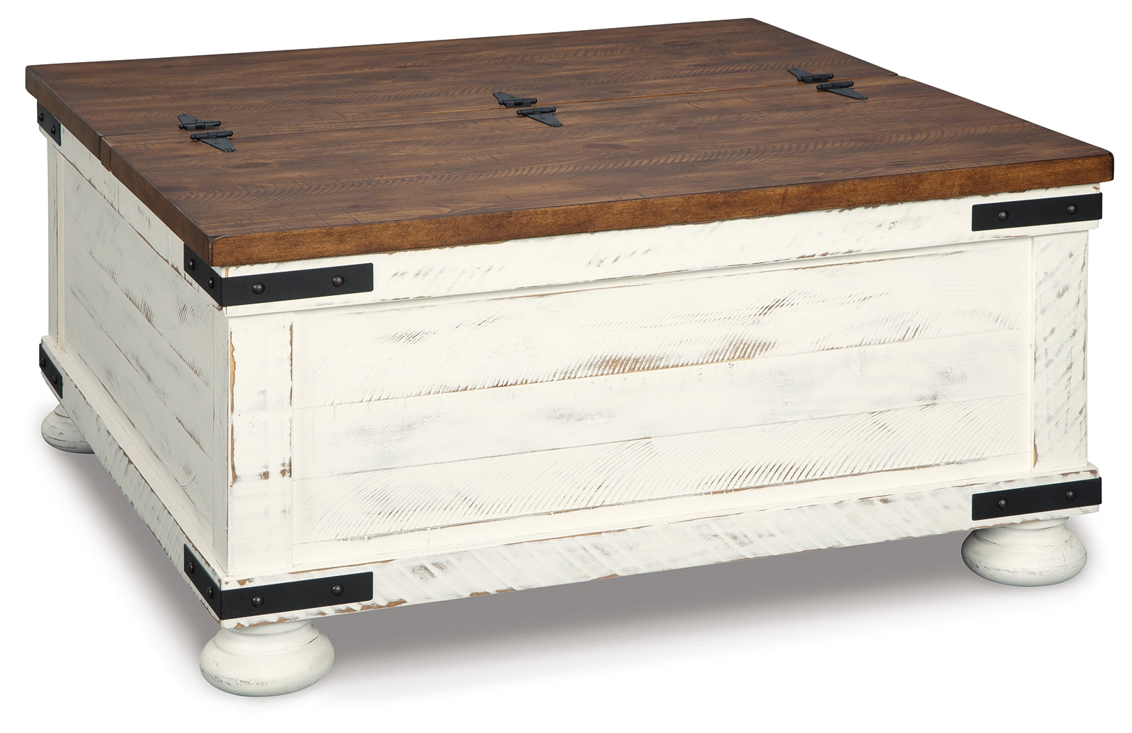 Wystfield White/Brown Coffee Table and 2 End Tables- Viva Furn