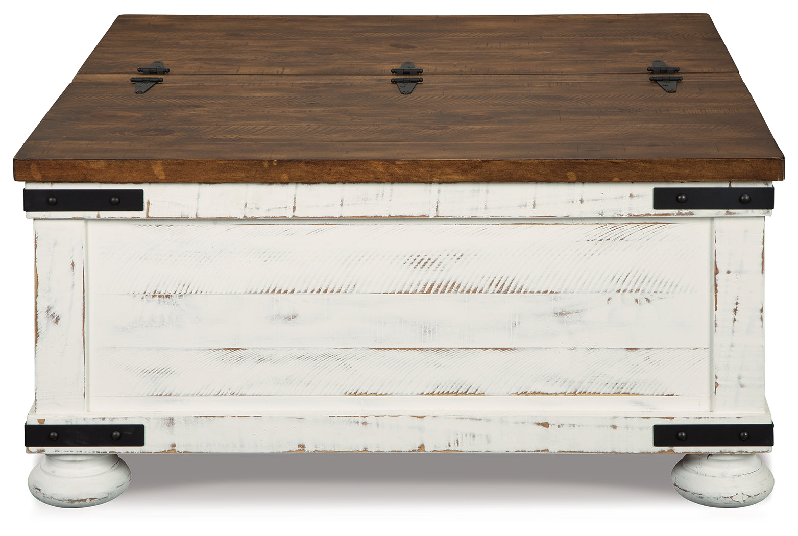 Wystfield White/Brown Coffee Table and 2 End Tables- Viva Furn