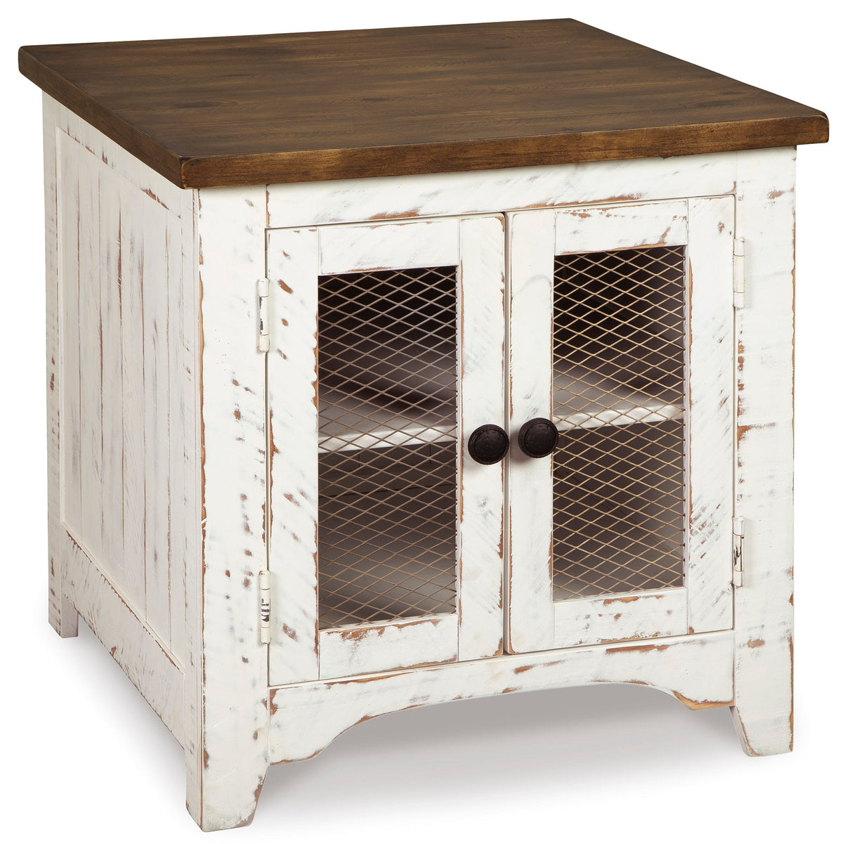 Wystfield White/Brown Rectangular End Table (Online Special Price) - Ornate Home