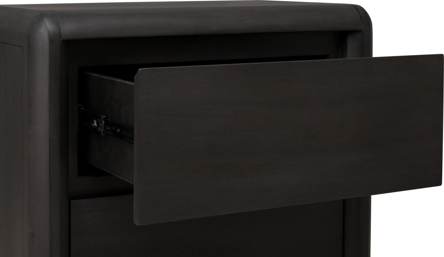 Xolani Jaguar Two Drawer Acacia Wood Nightstand - Ornate Home