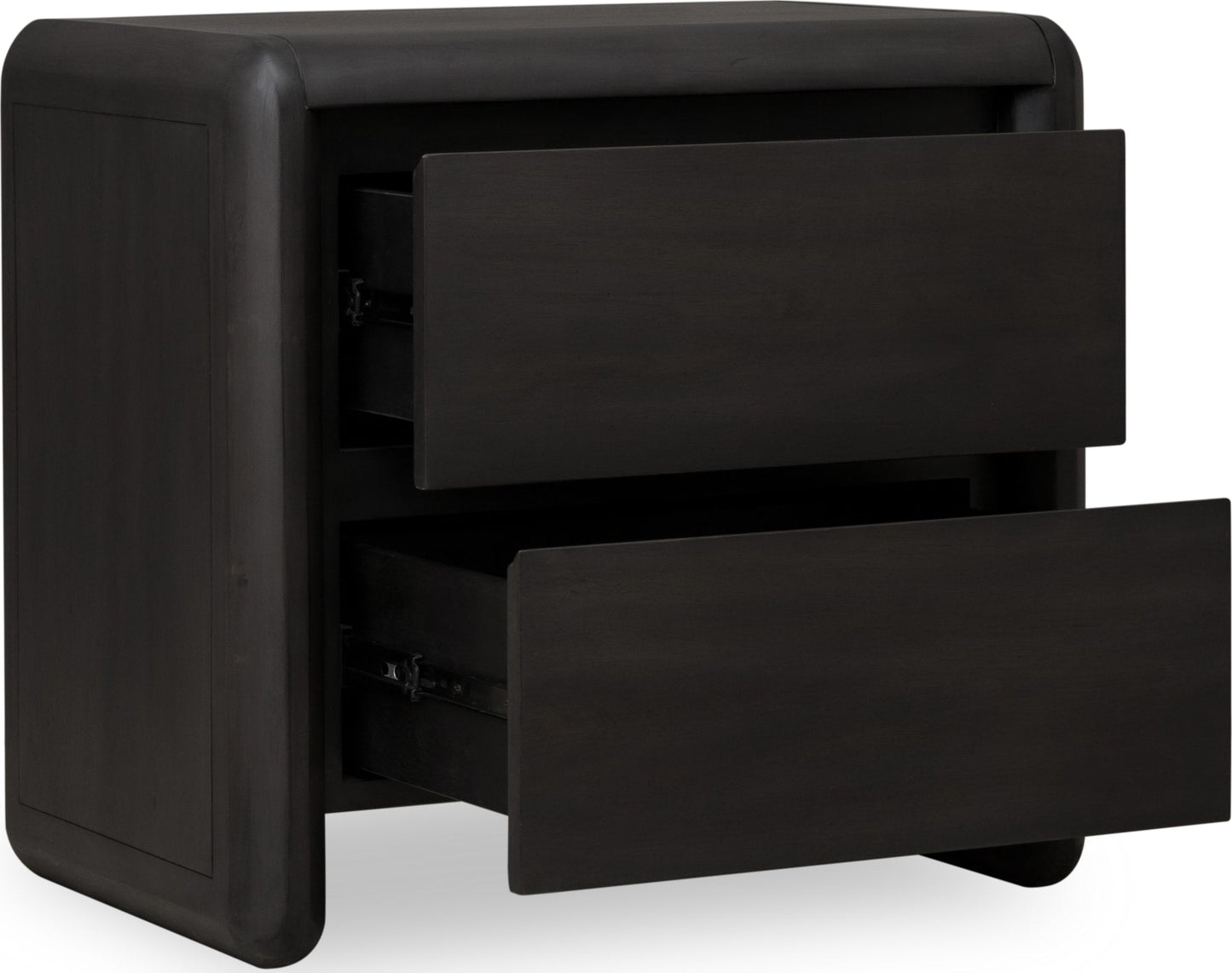 Xolani Jaguar Two Drawer Acacia Wood Nightstand - Ornate Home