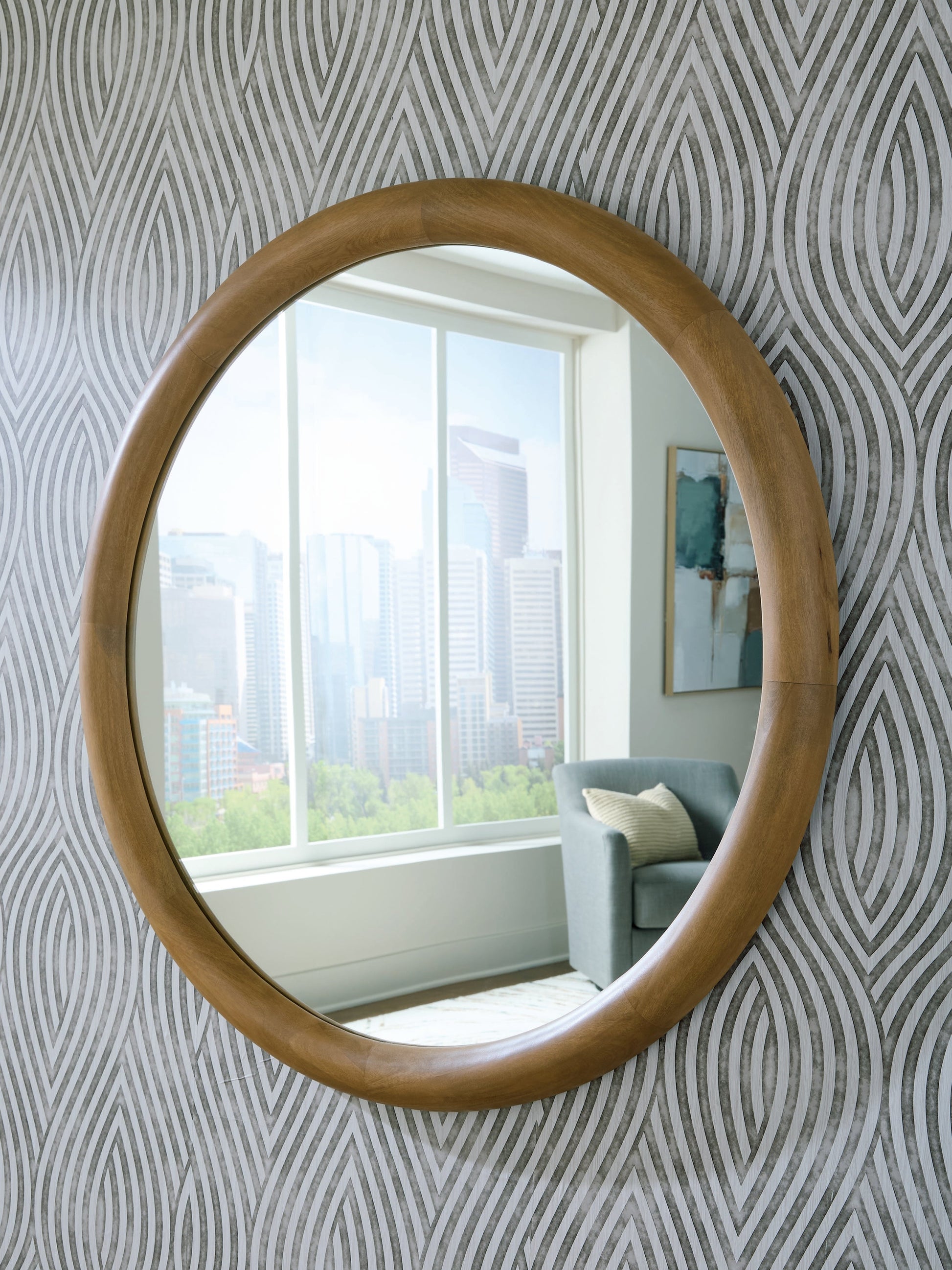 Yadiel Brown Accent Mirror- Viva Furn