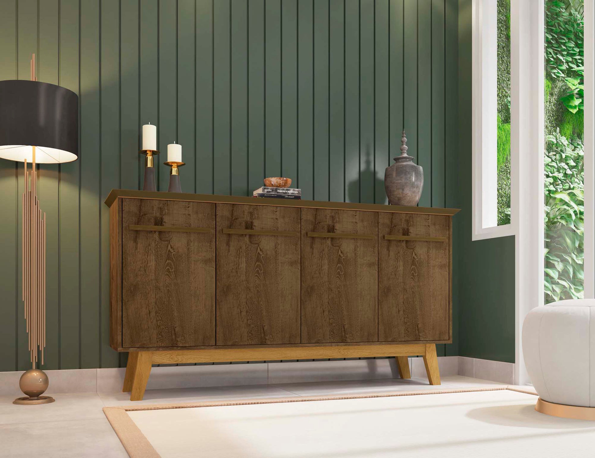 Yonkers 62.99 Sideboard in Rustic Brown - Ornate Home