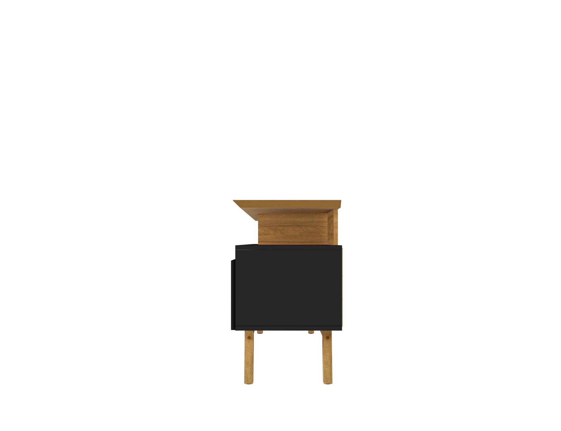 Yonkers 62.99 TV Stand in Black and Cinnamon - Ornate Home