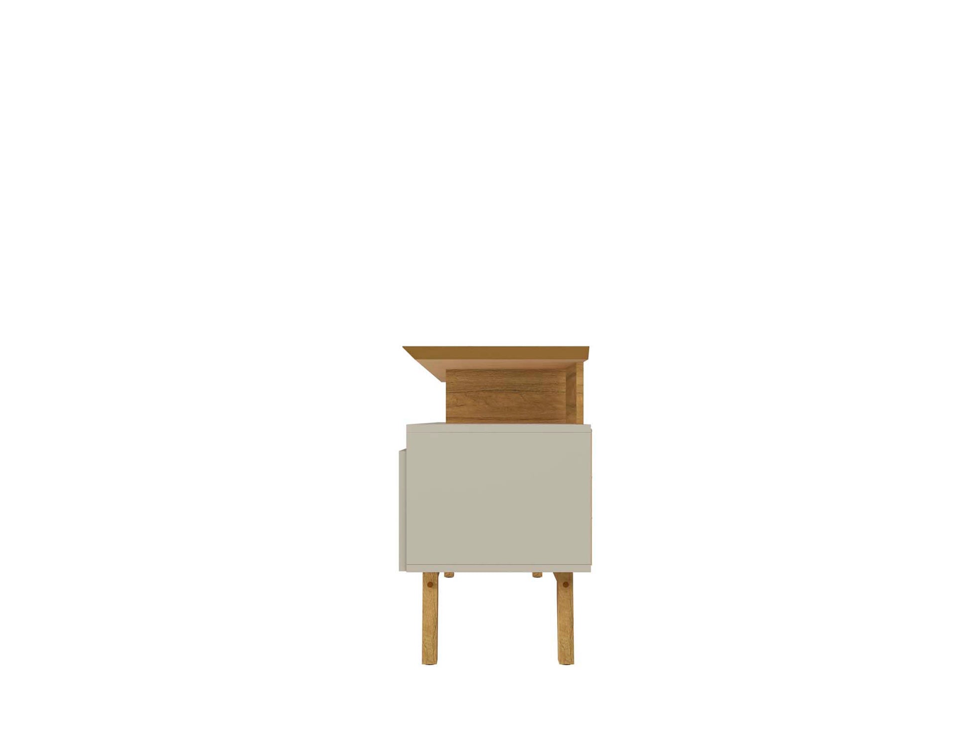 Yonkers 62.99 TV Stand in Off White and Cinnamon - Ornate Home