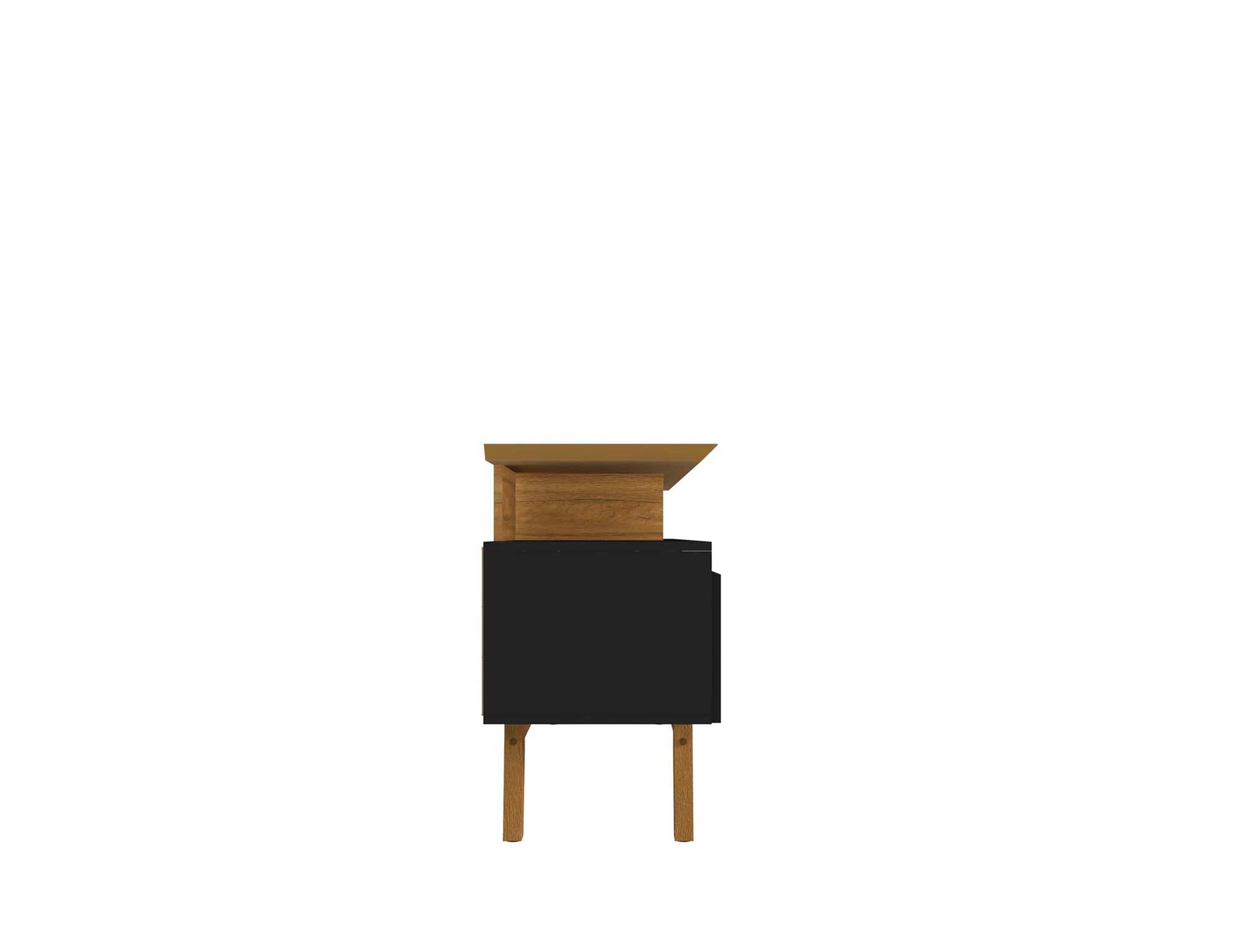 Yonkers 70.86 TV Stand in Black and Cinnamon - Ornate Home