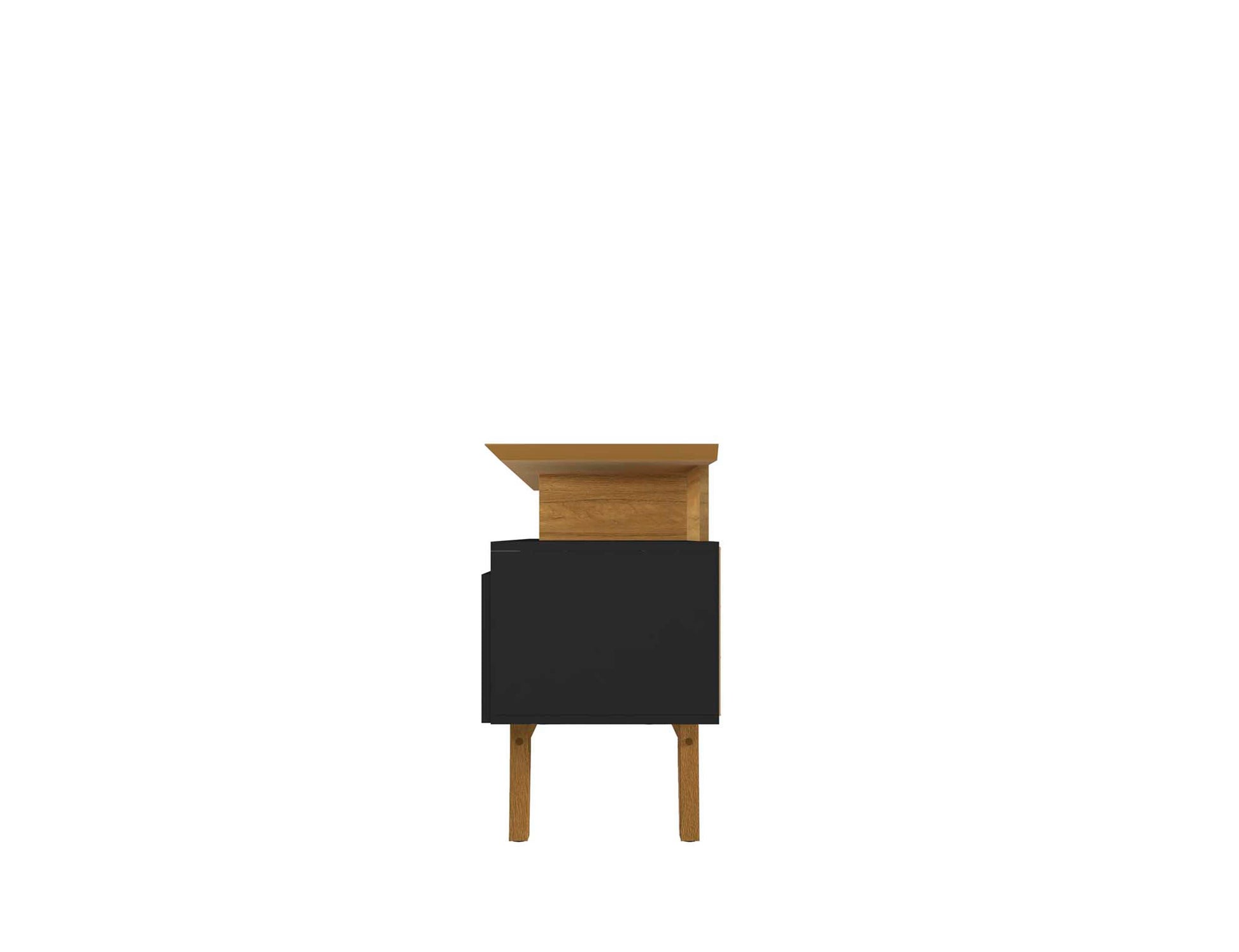 Yonkers 70.86 TV Stand in Black and Cinnamon - Ornate Home