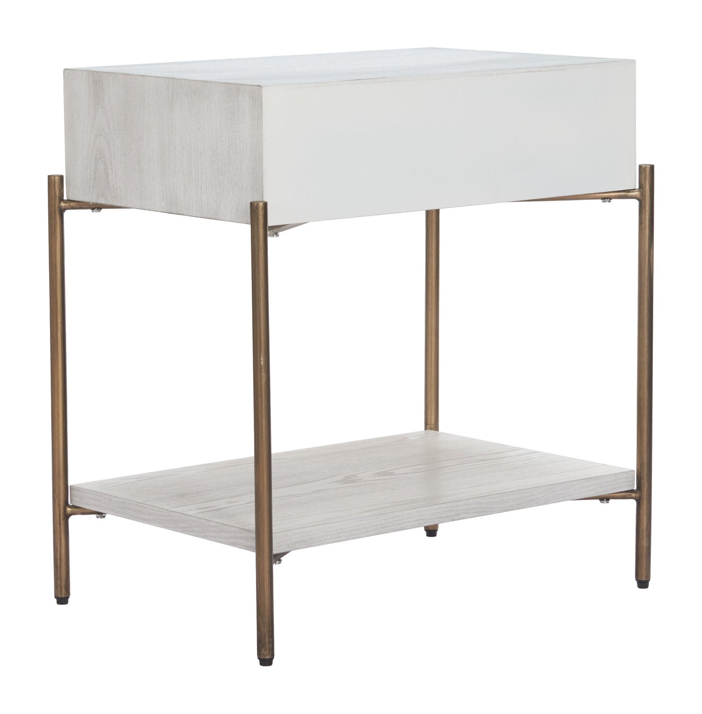 Yoru Oak White Side Table - Ornate Home