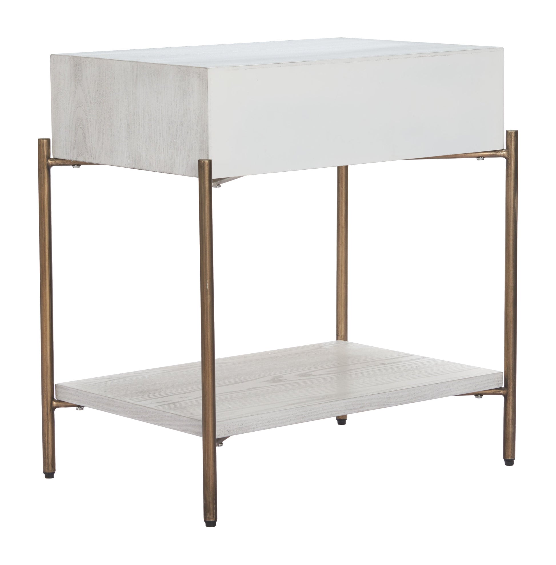 Yoru Oak White Side Table - Ornate Home
