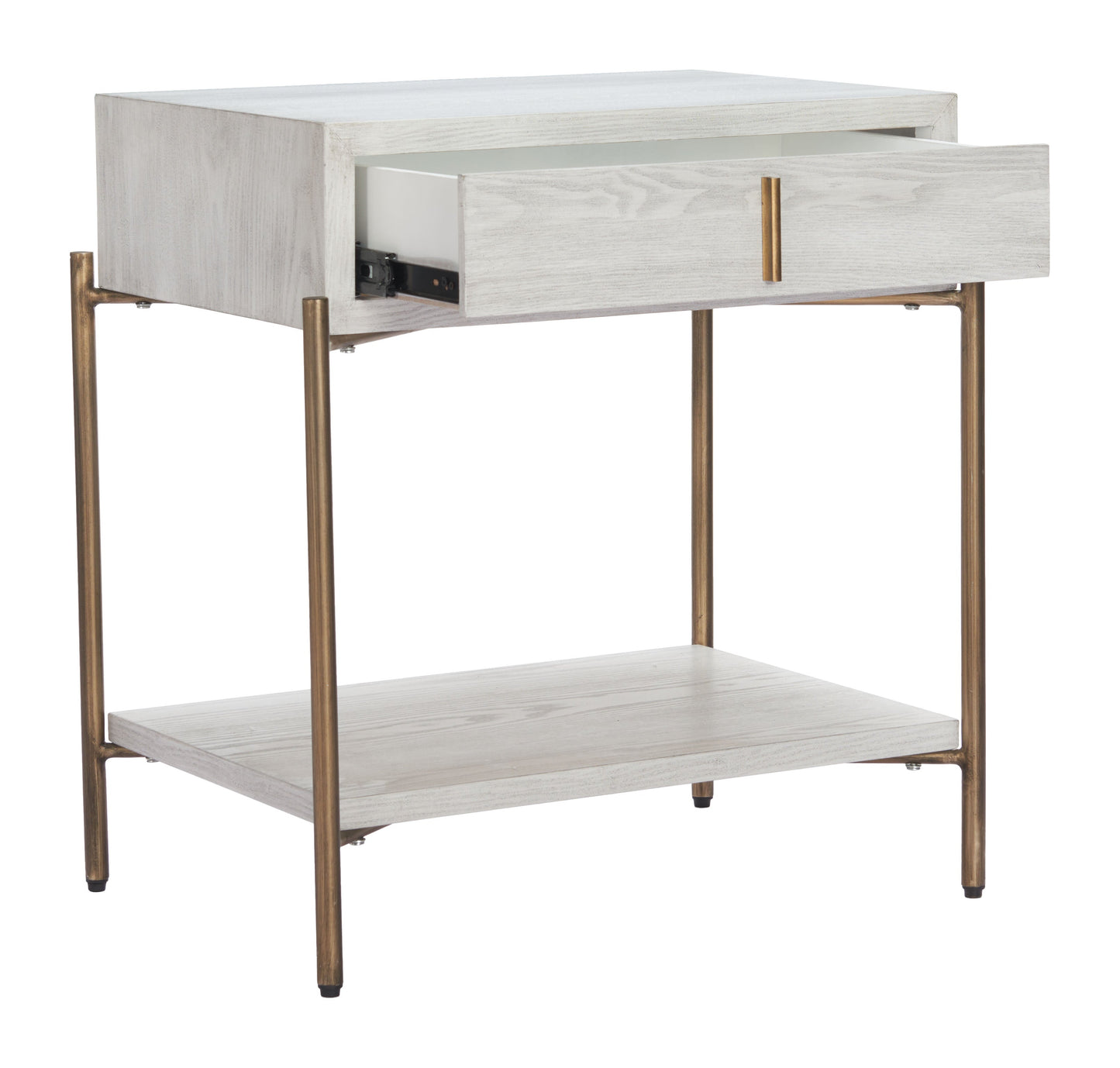Yoru Oak White Side Table - Ornate Home