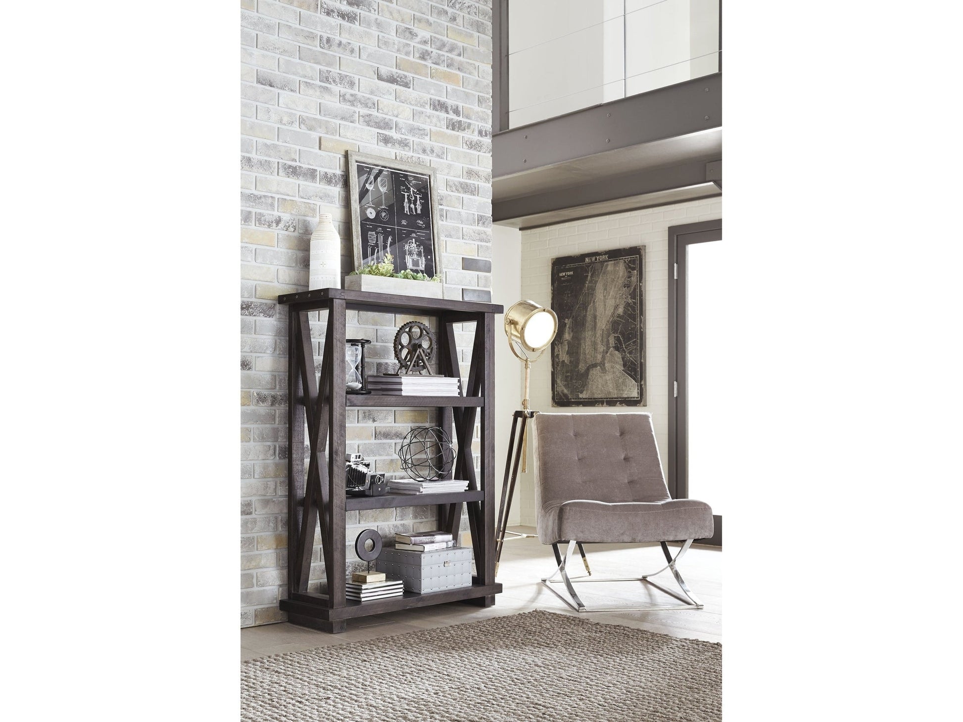 Yosemite Solid Wood 54x39 inch Bookshelf in Cafe - Ornate Home