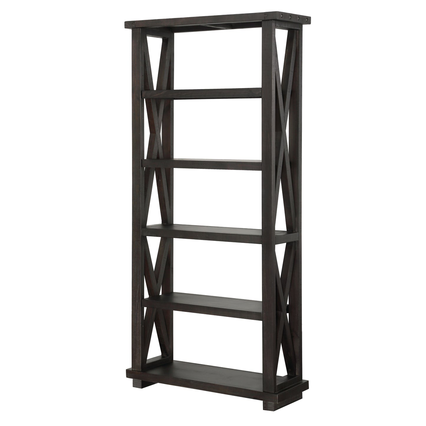 Yosemite Solid Wood 82x39 inch Bookshelf in Cafe - Ornate Home