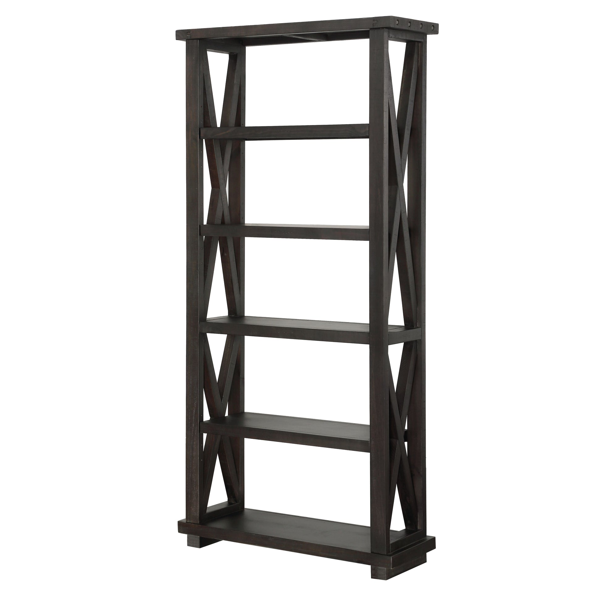 Yosemite Solid Wood 82x39 inch Bookshelf in Cafe - Ornate Home
